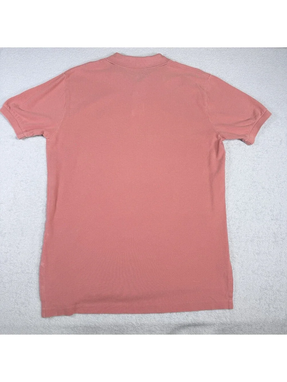 Polo by Ralph Lauren Mens Medium Coral Red Pique Polo Shirt Short Sleeve Cotton